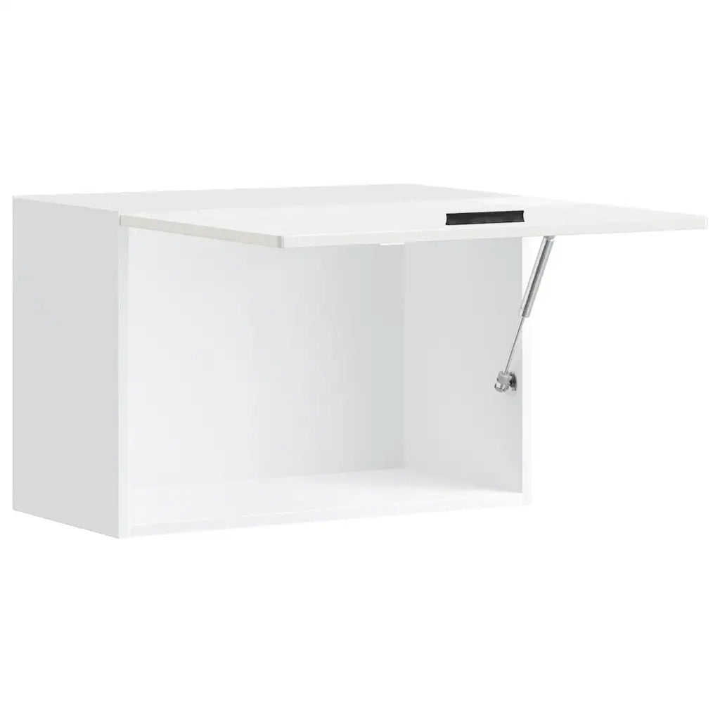 Pensile da cucina dal design moderno 60 x 31 x 40 cm pratico contenitore in legno composito bianco lucido 02_0050384