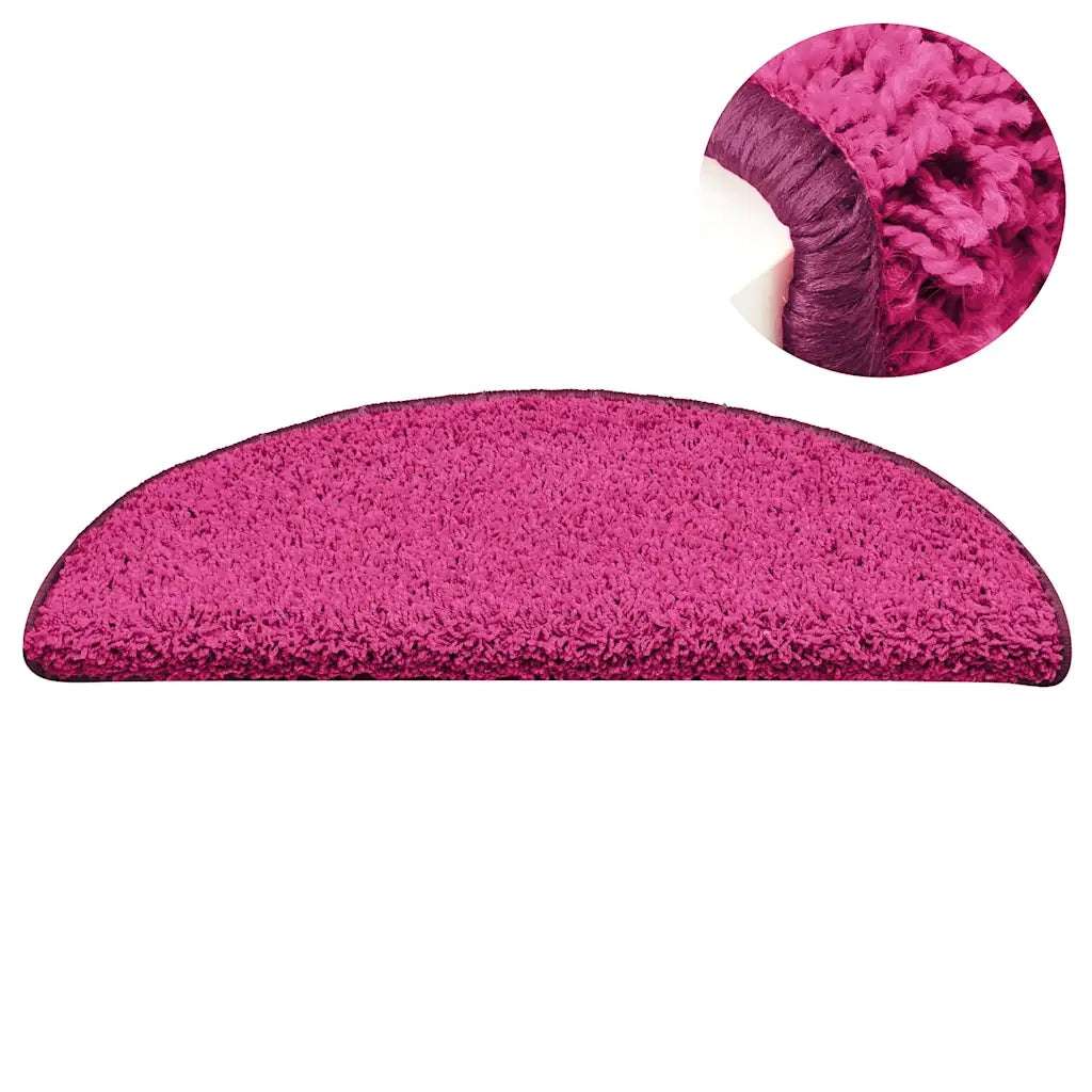 Tappetini per scale 15 pz 56x17x3 cm rosa semicircolari 322380