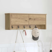 Appendiabiti a muro Rovere artigianale 80 x 20 x 30 cm 874346