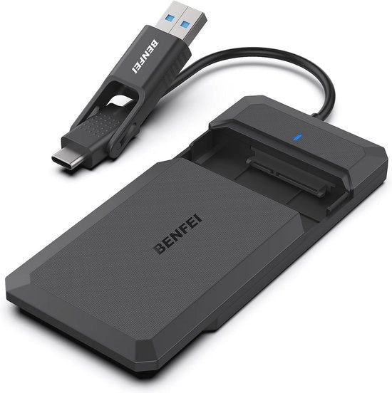 Adattatore esterno per disco rigido 2,5 pollici SATA a USB Type-C/Type-A - compatibile con SSD e HDD ad alta velocità