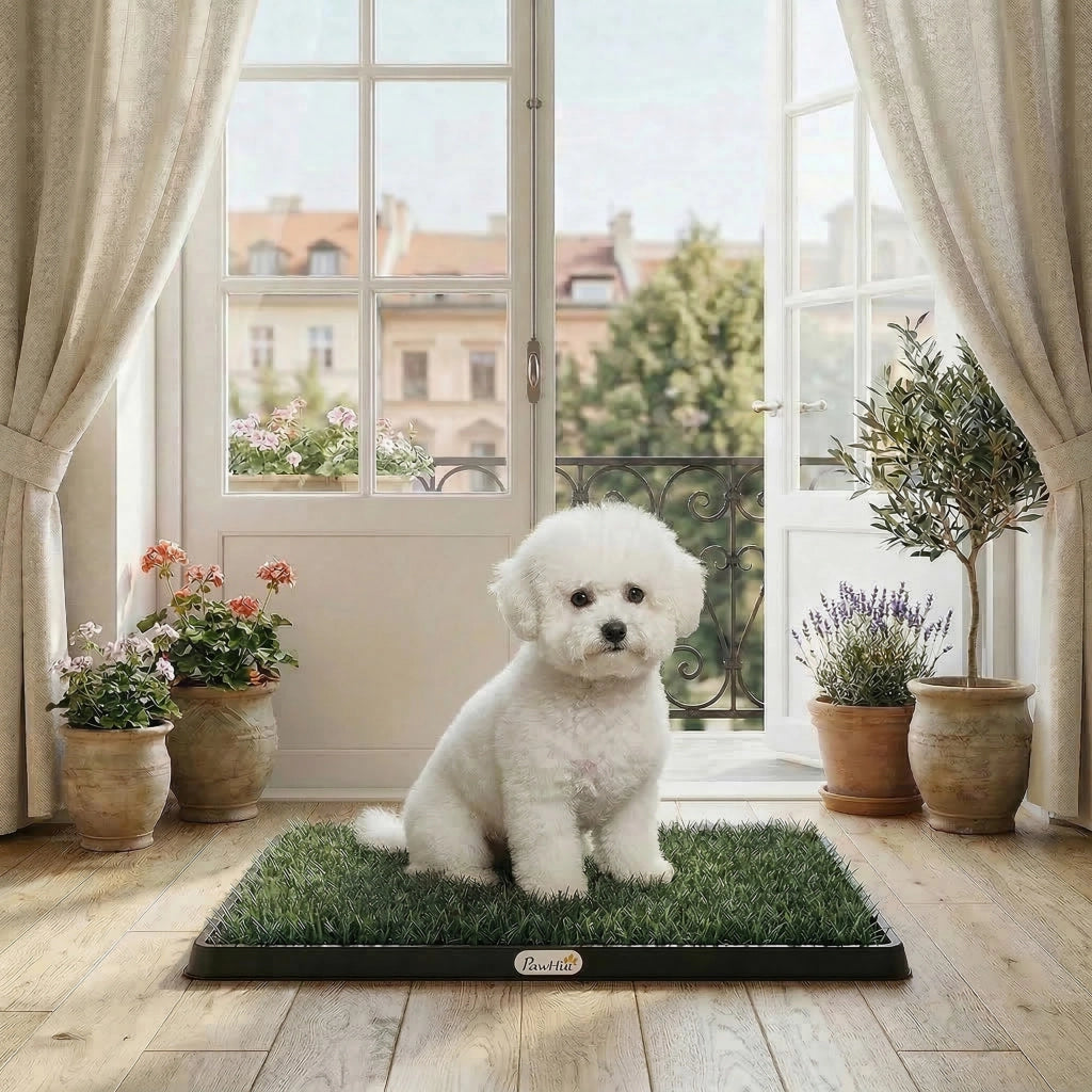 Casetta Sanitaria per Cani con Erba Sintetica ¨C zephmum ¨C 63x50.5 cm Verde