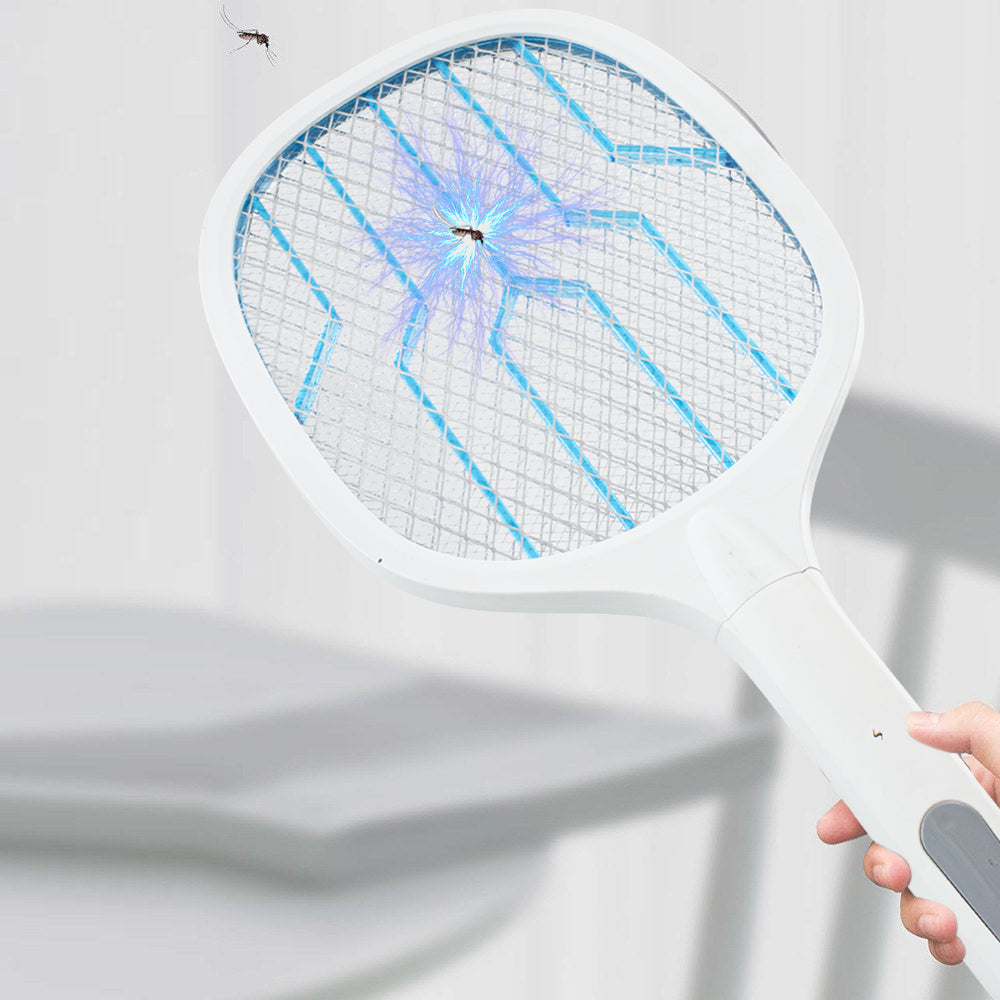 Racchetta Fulmina Insetti Elettrica Ricaricabile USB UV Luce Antizanzare