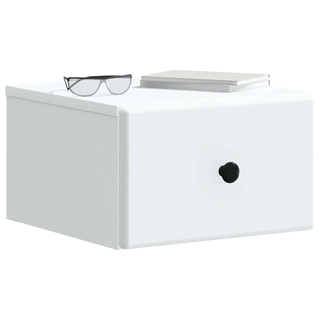 Mobiletto da notte a muro 2 pcs Bianco 34,5 x 33 x 20 cm 899106