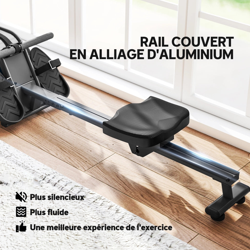 Vogatore ad acqua ¨C Xylo ¨C 6 livelli resistenza, 180x52x76cm, nero