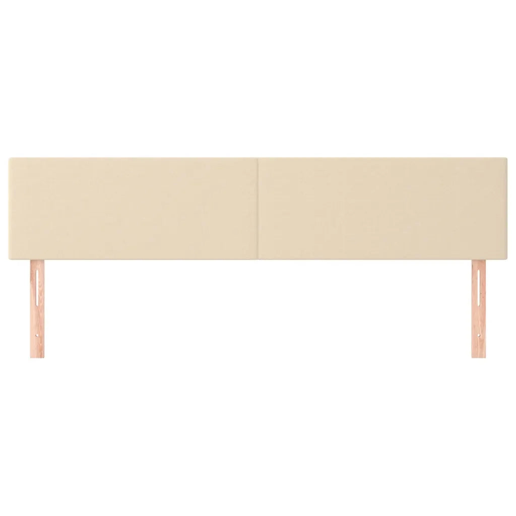 Testiera 2 pz Crema 80x5x78/88 cm in Tessuto