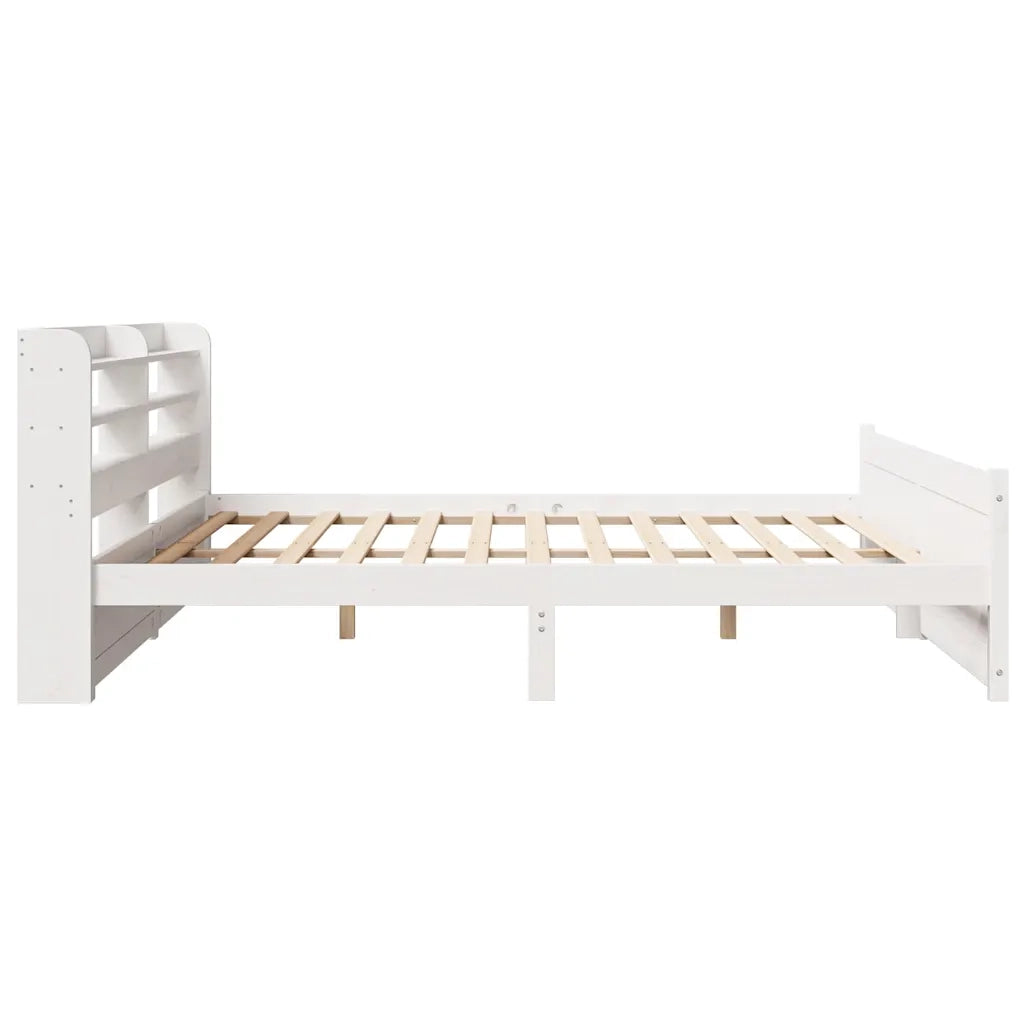 vidaXL Giroletto con Testiera senza Materasso Bianco 180x200 cm
