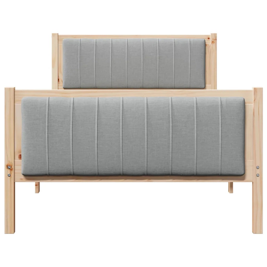 Struttura del letto-Giroletto Marrone e grigio chiaro 100 x 200 cm 788418