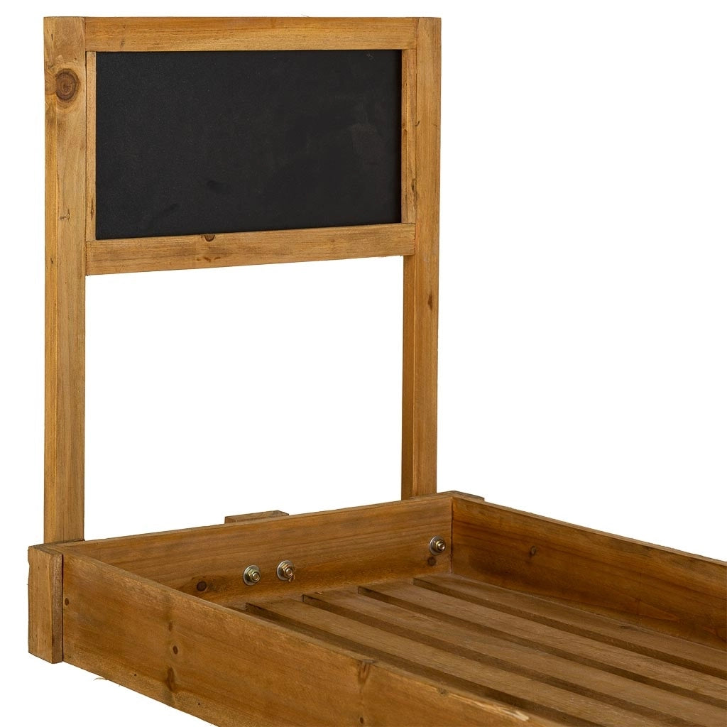 Carrello espositivo con ruote in legno marrone 55x86x135h