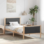 Struttura del letto Grigio scuro 100 x 200 cm Tessuto