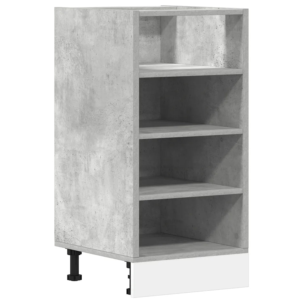 vidaXL Armadio Inferiore “Riga” Grigio Cemento 40x44,5x81,5 cm