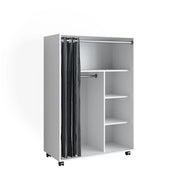 Vicco Armadio multifunzione Bianco 100 x 146.6 cm aperto, con rotelle