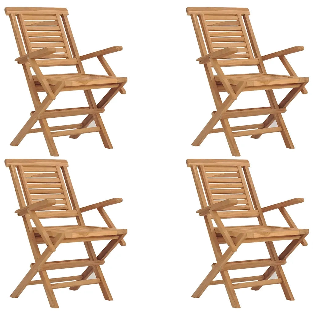 Set da Pranzo per Giardino 5 pz in Legno Massello di Teakcod mxl 124199