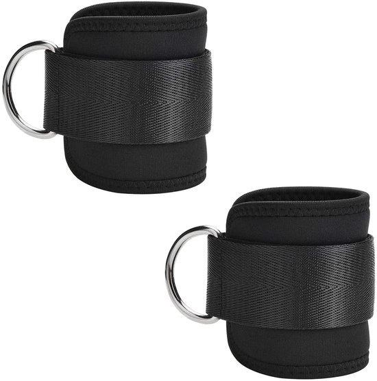 Apparecchio di allenamento per gambe con supporto - Cuffie per gambe - Cinture per gambe - D-ring - Manopole per gambe - Chiusura con cinture robuste - Supporti per gambe