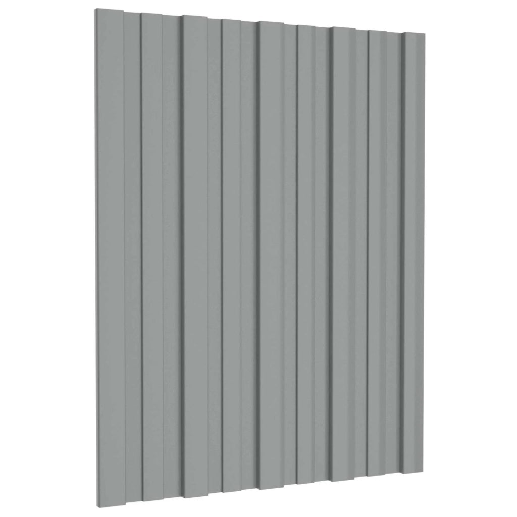 Pannello per tetto 12 pz Grigio 60 x 45 cm Acciaio zincato CFW6995112