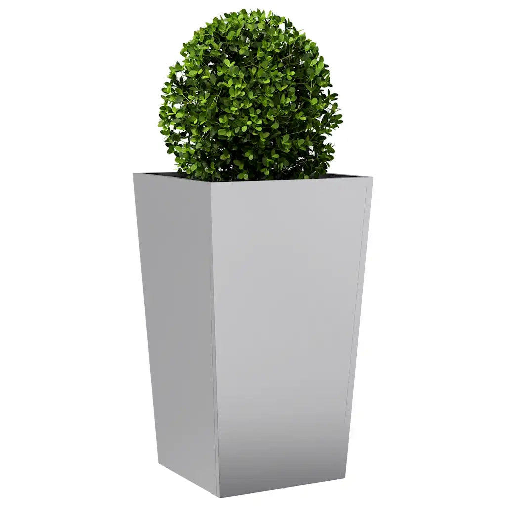 Fioriera da Giardino-Vaso da Esterno 45x45x75 cm in Acciaio Zincato