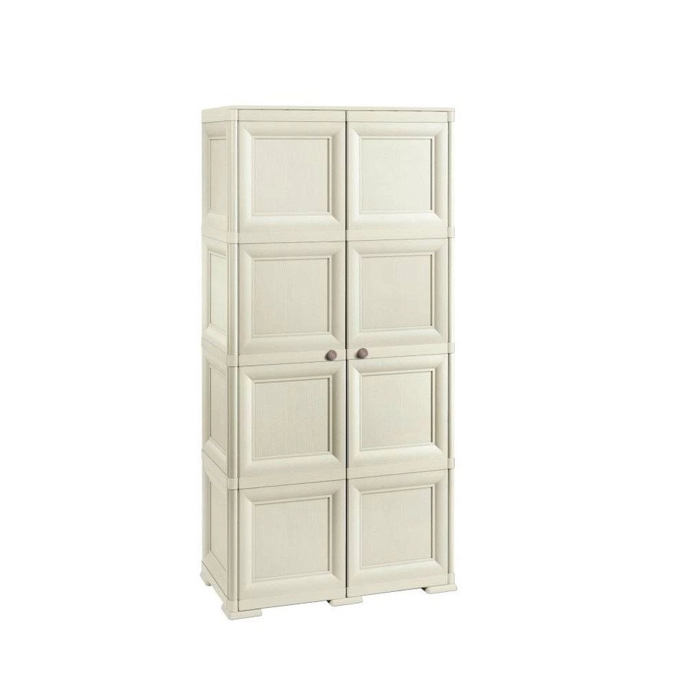 Armadio Mobile Alto in Resina Omnimodus Angora 79 x 43 x 164 cm
