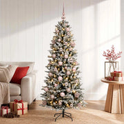Albero di Natale artificiale con palline 150 cm 150 LED 3465758
