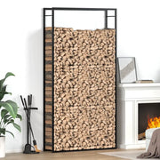 Portalegna Nero Opaco 110x28x214 cm in Acciaio cod mxl 66901