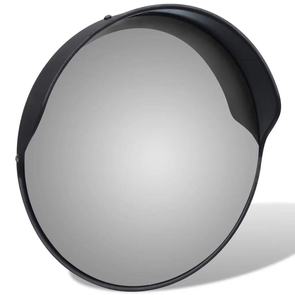 Specchio Traffico-Specchio stradale Convesso Nero Plastica PC per Esterni 30 cm