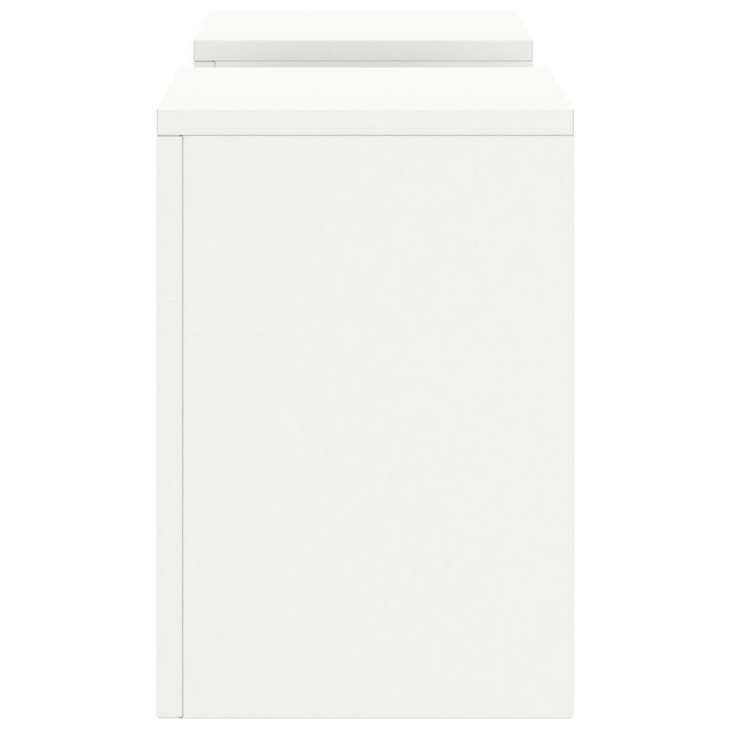 Supporti per Piante da Esterno Pillar 2 pcs Bianco 24x24x35 cm Acciaio