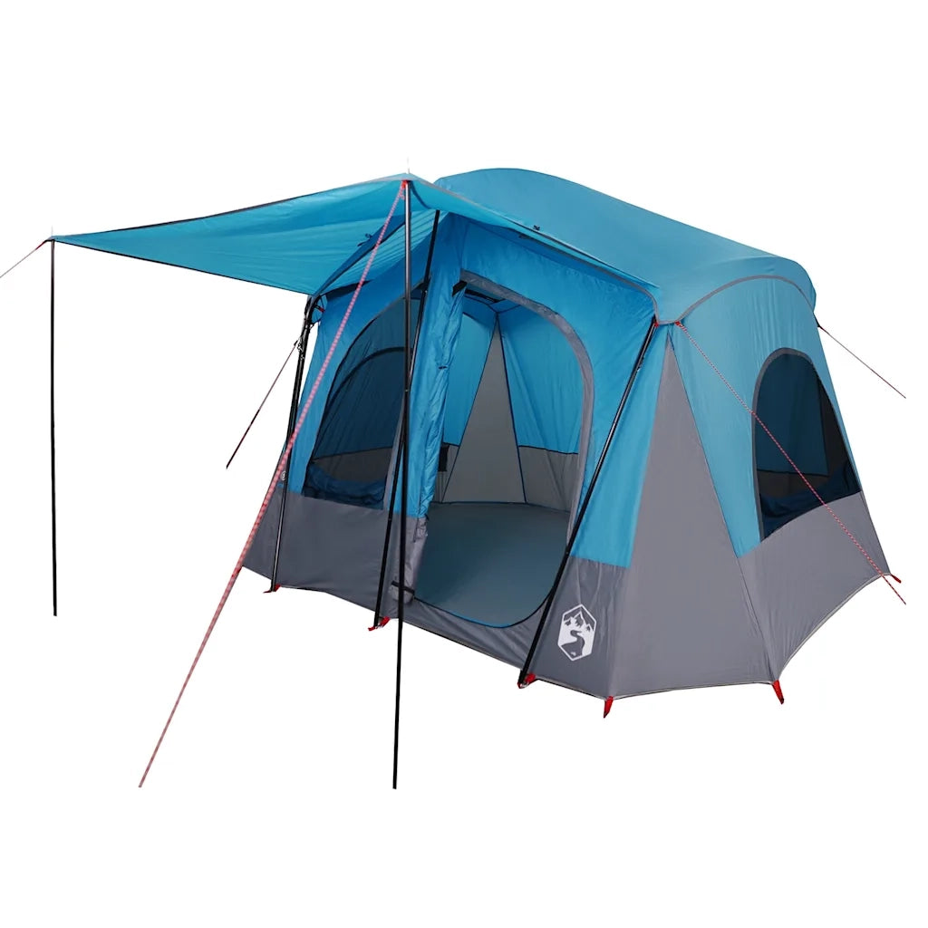 Tenda da Campeggio | Tenda Familiare a Cabina per 5 Persone Blu Impermeabile