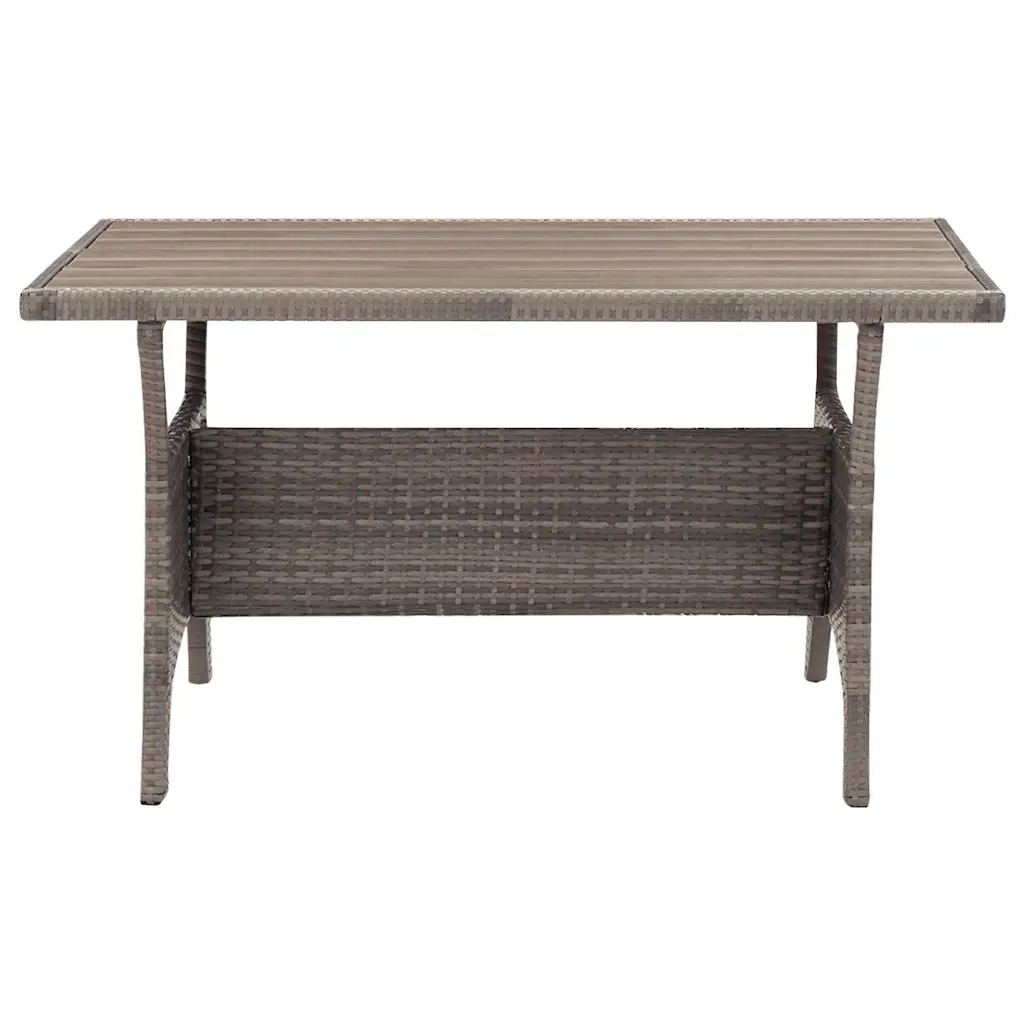 Tavolo da Giardino Grigio 120x70x66 cm in Polyrattan cod mxl 34150