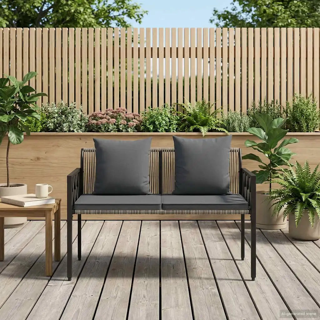 Panchine da esterno 2 -Seater 116 x 56 x 75 cm polyrattan 42025353