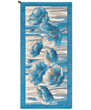 Tappeto AMSTERDAM BLUE JEANS moderno floreale tulipani, passatoia cucina multiuso lavabile antiscivolo cm.55x140