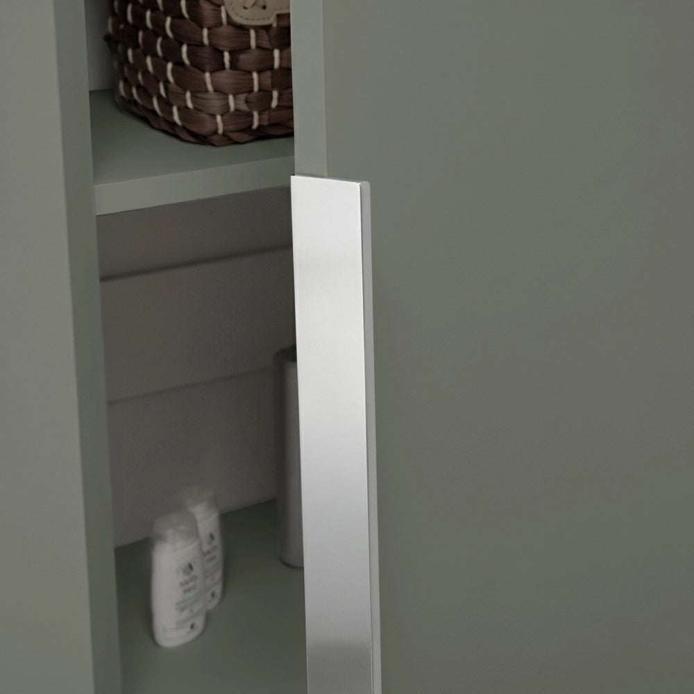 Colonna bagno sospesa 150 cm verde opaco con anta soft close Elva