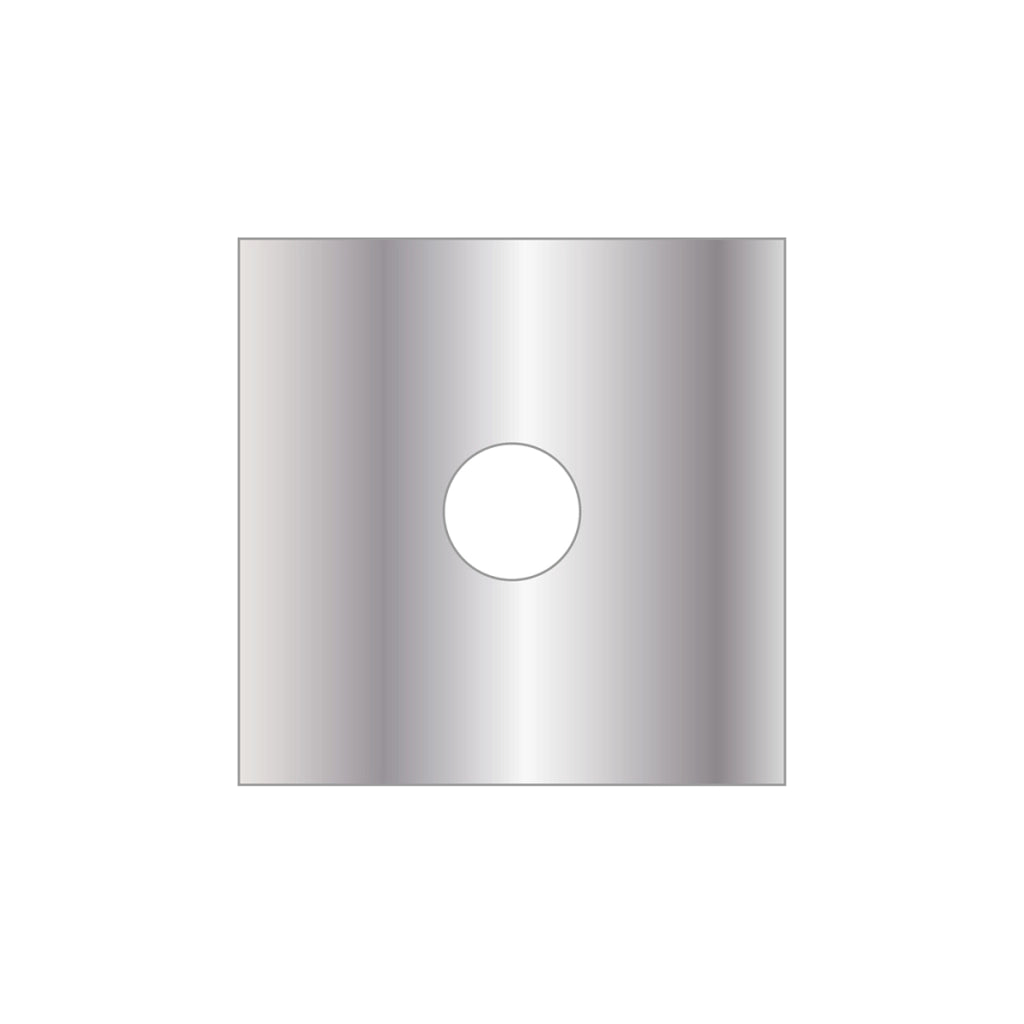 ROSONE INOX QUADRATO 80X80 NASTRO BIOADESIVO- Foro D. 20 mm- DEBOR- pezzi 1