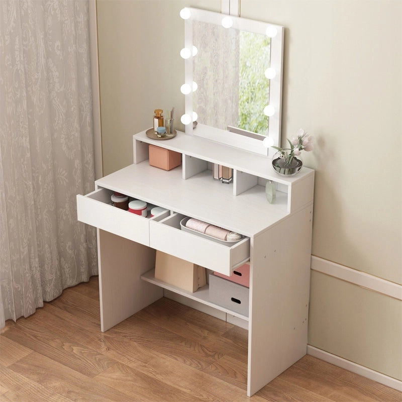 Tavolo da trucco cosmetico con specchio LED loft moderno 80 cm