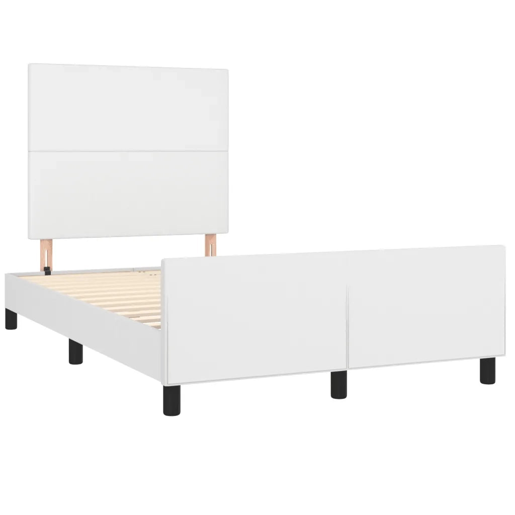 Giroletto con Testiera Bianco 120x190 cm in Similpellecod mxl 92271