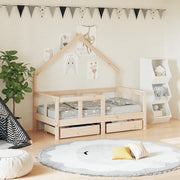 Giroletto Bambini con Cassetti-Struttura Letto Bambini 70x140 cm Legno Massello di Pino 529141