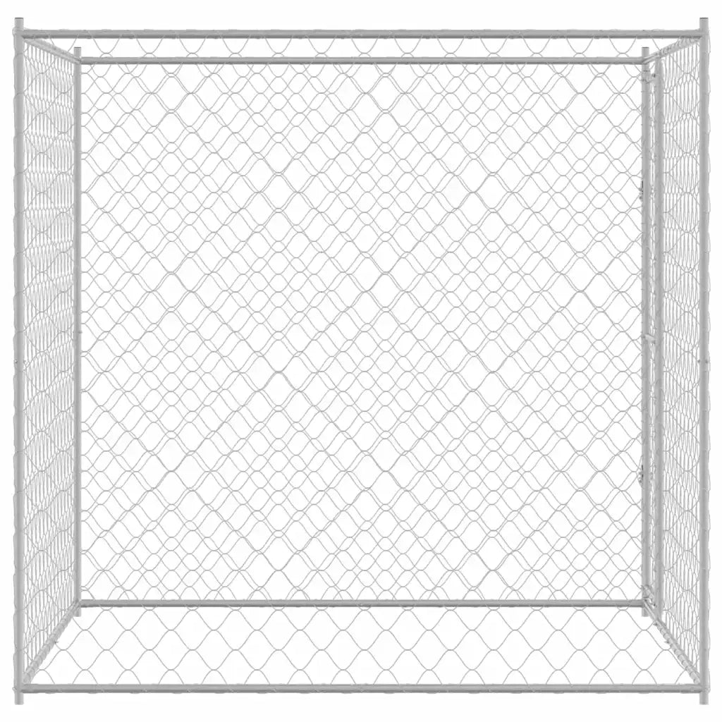 Gabbia per cani Argento 200 x 200 x 200 cm Acciaio zincato
