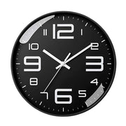 Orologio da parete silenzioso moderno 26 cm numeri a contrasto Nero Avizar