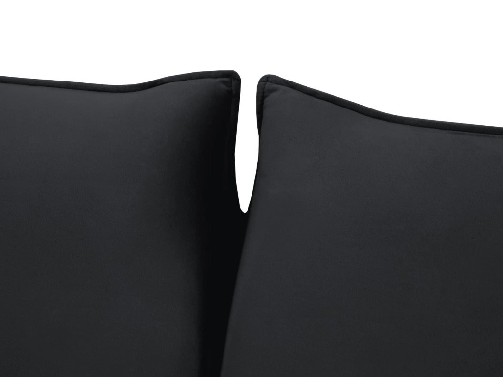 Cosmopolitan Design - Divano convertibile "Vienna" 2 posti in velluto nero 