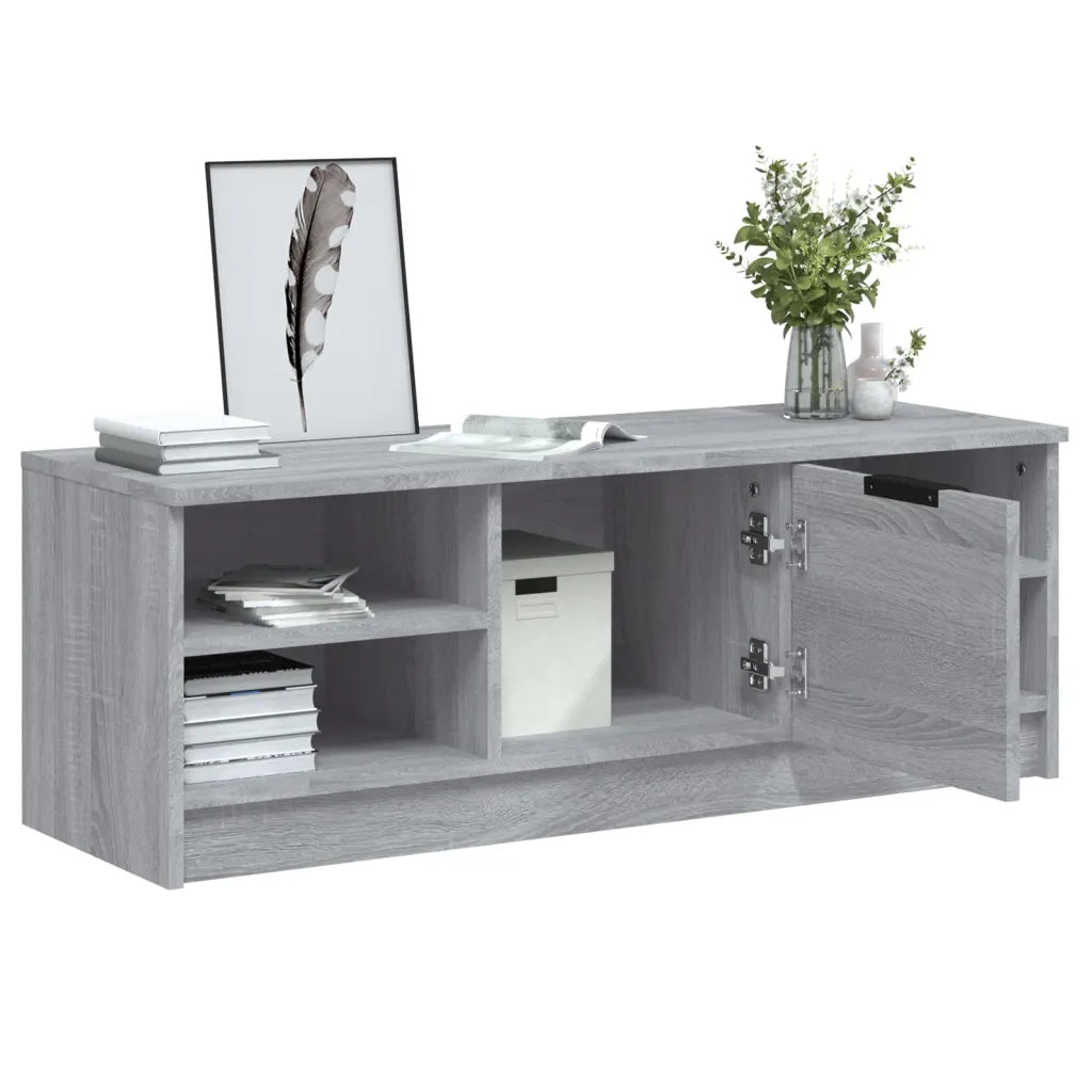 Mobile TV-Credenza TV-Console TV Grigio Sonoma 102x35,5x36,5 cm in Legno Multistrato