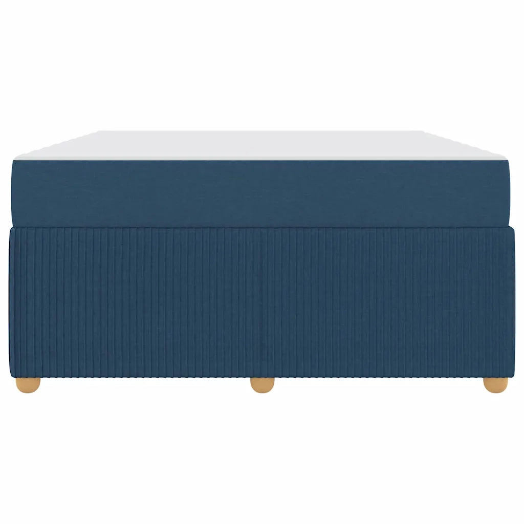 Struttura del letto con materasso Blu 160 x 200 cm Tessuto