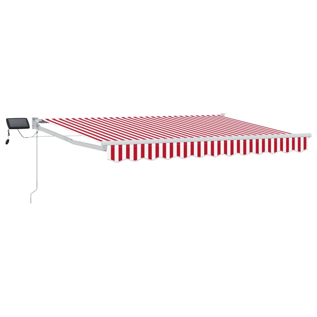 Tenda retrattile manuale con LED Rosso e Bianco 3 x 2,5 m 3419255