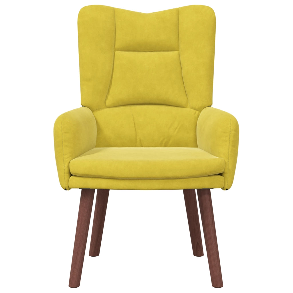 Poltrona Rilassante in Velluto Giallo