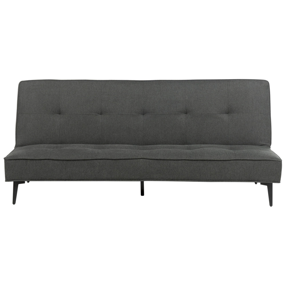 Divano letto in tessuto grigio scuro Soggiorno moderno trasformabile a 3 posti senza braccioli Design minimalista