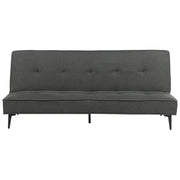 Divano letto in tessuto grigio scuro Soggiorno moderno trasformabile a 3 posti senza braccioli Design minimalista