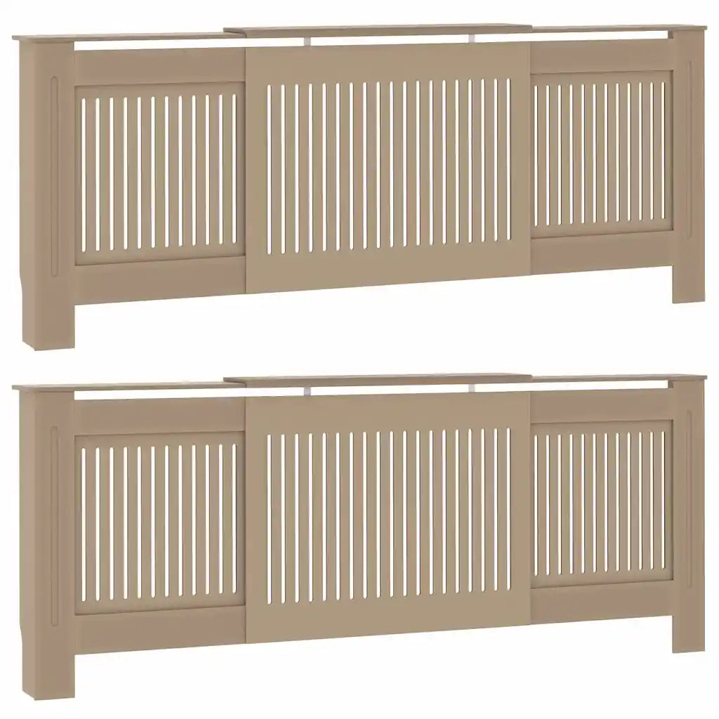 Copertura per radiatori 2 pcs Marrone 205 x 20,5 x 81,5cm