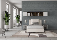 Letto 1 Piazza e Mezzo 120x200 cm Senza Rete Antea Bianco