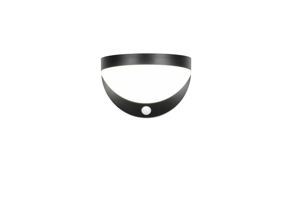 Applique esterna semirotonda nera COBRE LED 8W IP44 RL