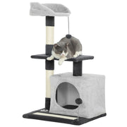 Tiragraffi per gatti con casetta e lettino ¨C Xylo ¨C Grigio 85cm