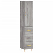 Buffet credenza cassettiera armadio mobile contenitore organizer cucina soggiorno salotto rovere Sonoma alto 34,5 x 34 x 180 cm legno ingegnerizzato grigio 02_0035303