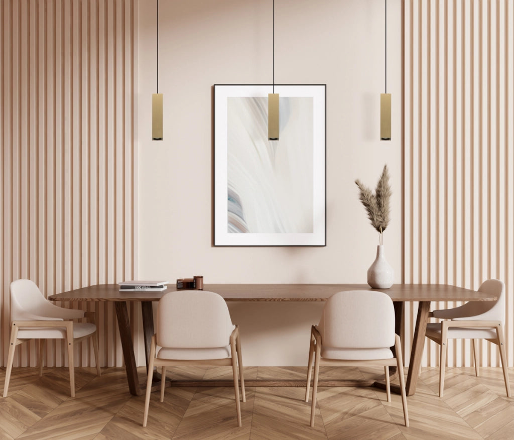 Lampada a sospensione Ander tubo ottone/nero GU10 Italux