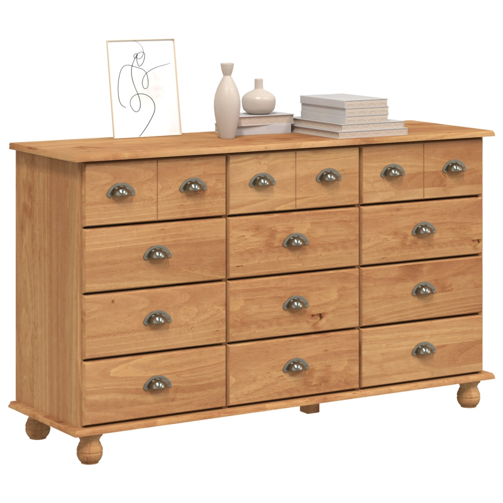 Cassettiera "ASKIM" 79x40x133.5 cm Legno massello di pino