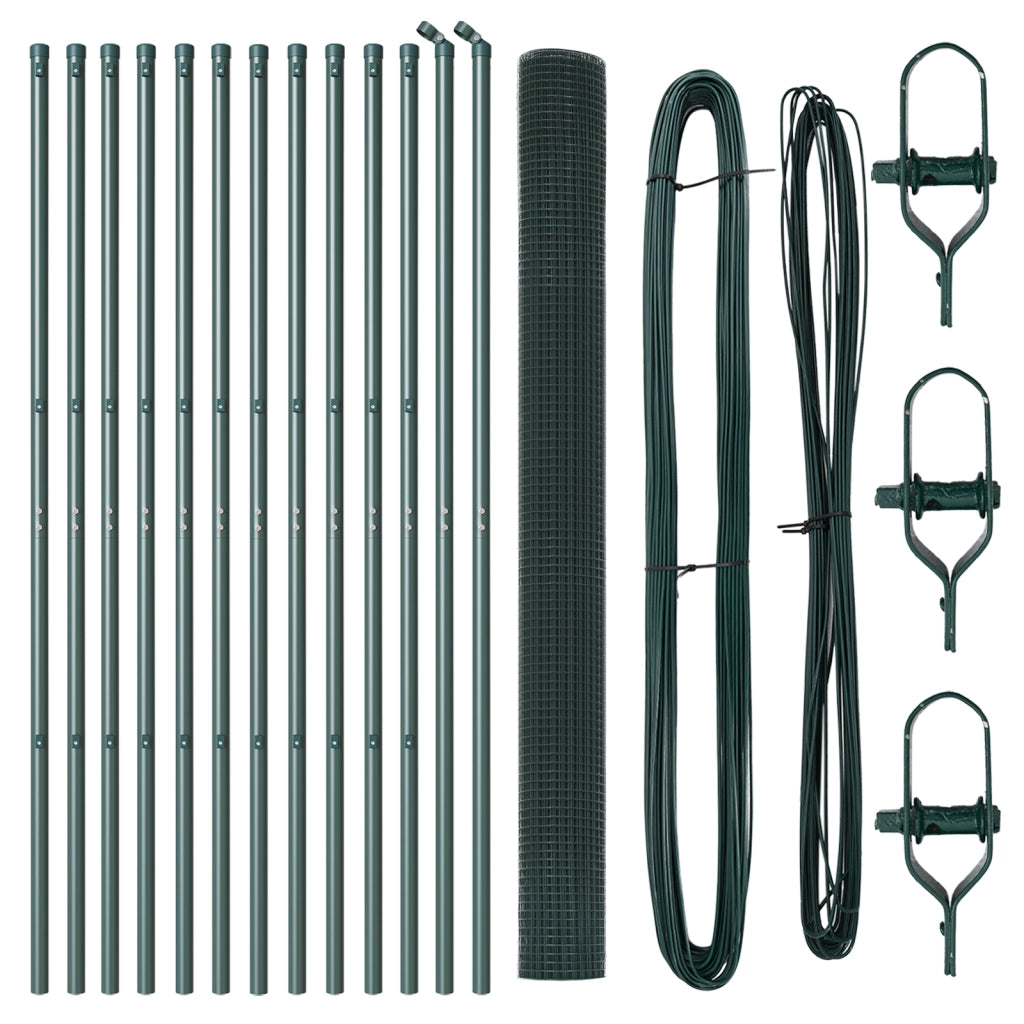 Set di pali per recinzione Set di 2 Verde